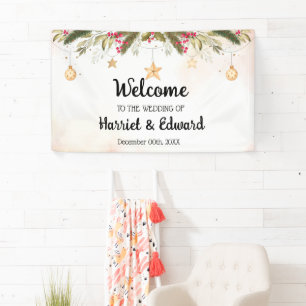 Welcome Wedding Christmas Poster Banner