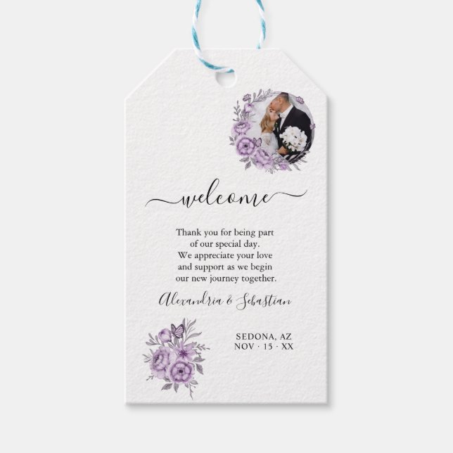Welcome Wedding Favour Gift Tag (Front)