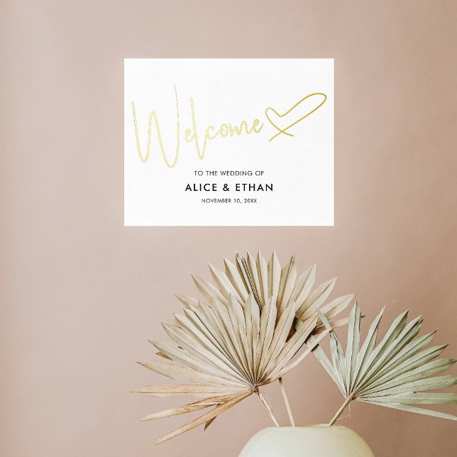 Welcome Wedding Sign Signature Script Heart (Creator Uploaded)