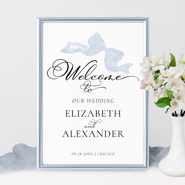 Welcome Wedding Signs | Blue Bow Calligraphy (Creator Uploaded)