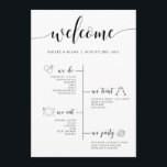 Welcome Wedding Timeline Program<br><div class="desc">This program includes a timeline of your wedding as a fun and simple way to give important wedding information to your wedding guests.</div>