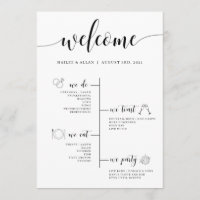Welcome Wedding Timeline Program