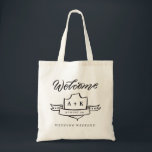WELCOME WEDDING WEEKEND MONOGRAM wedding day tote Bag<br><div class="desc"></div>