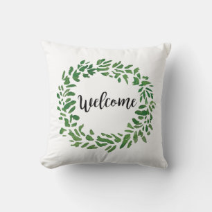 Welcome Wreath Pillow