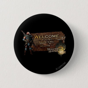 Welcome young hunters, to Monster Hunter Tri! 2 Inch Round Button