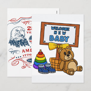 Welcome Your New Baby 2026 Holiday Postcard