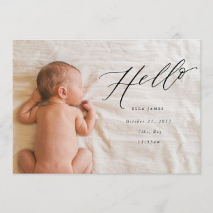 Welcomed With Love Birth Announcement // Black