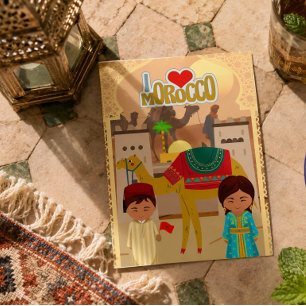 Welcoming Beautiful Moroccan Desert Scene Postcard