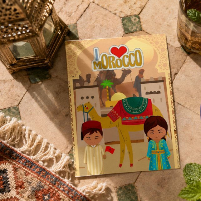 Welcoming Beautiful Moroccan Desert Scene Postcard (Creator Uploaded)