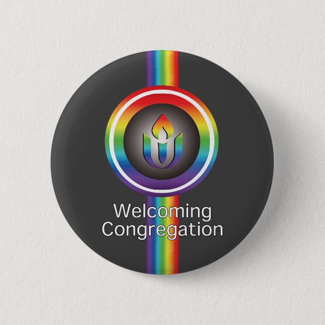 Welcoming Congregation Unitarian Universalism 2 Inch Round Button (Front)