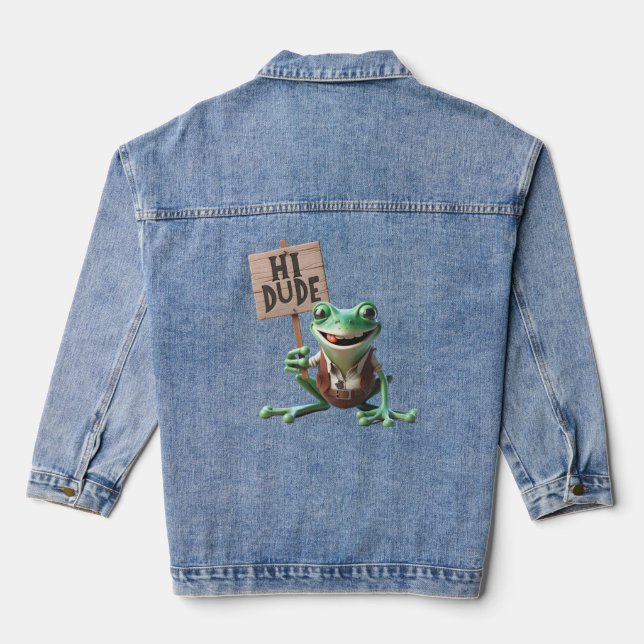 Welcoming Froglet Denim Jacket (Back)