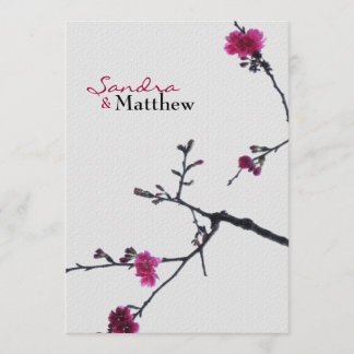 Welcoming Spring Double Happines/Chinese Wedding 3 Invitation