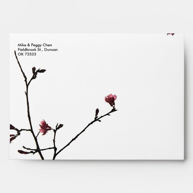 Welcoming Spring/Oriental Zen Flora Envelopes (Front)