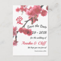 Welcoming Spring Sakura Love Symbol Save The Date©