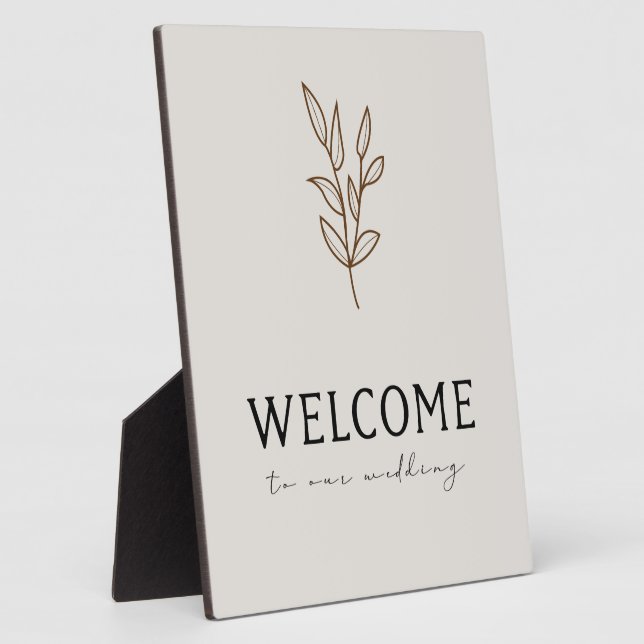 Welcoming Tabletop Plaque with Easel (Side)