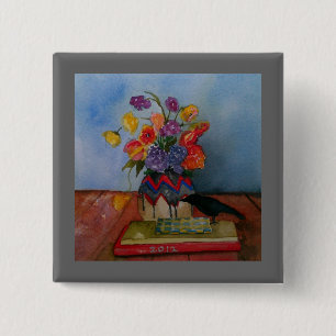 Welcoming the New Year 2 Inch Square Button