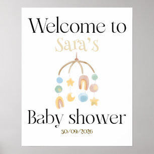 Welcoming to baby shower poster