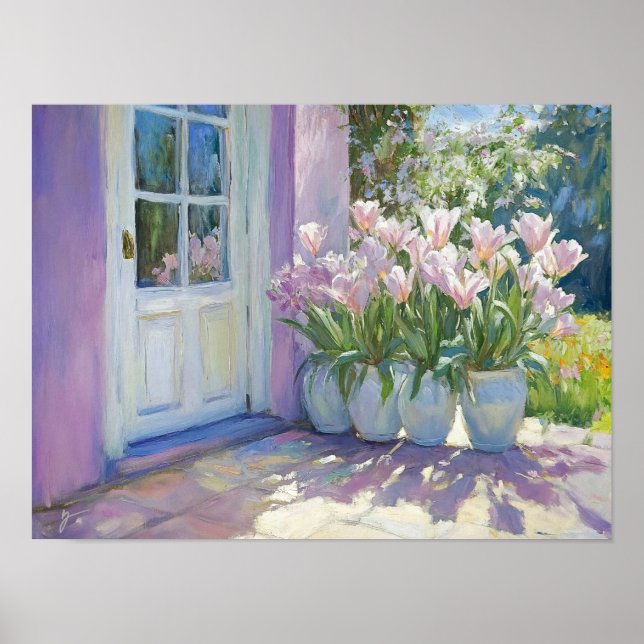 Welcoming Tulips Poster (Front)