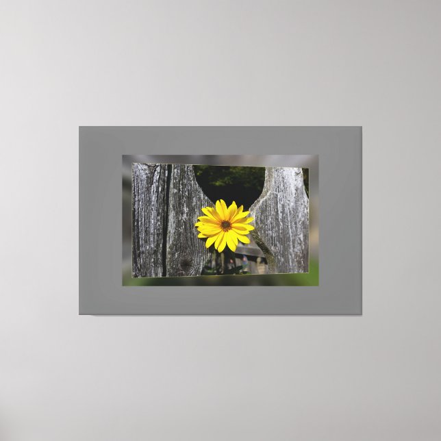 Welcoming yellow flower canvas print (Front)