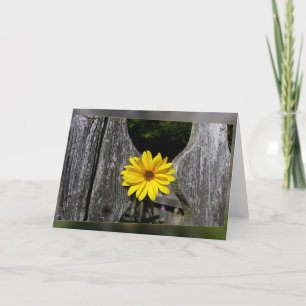 Welcoming yellow flower card