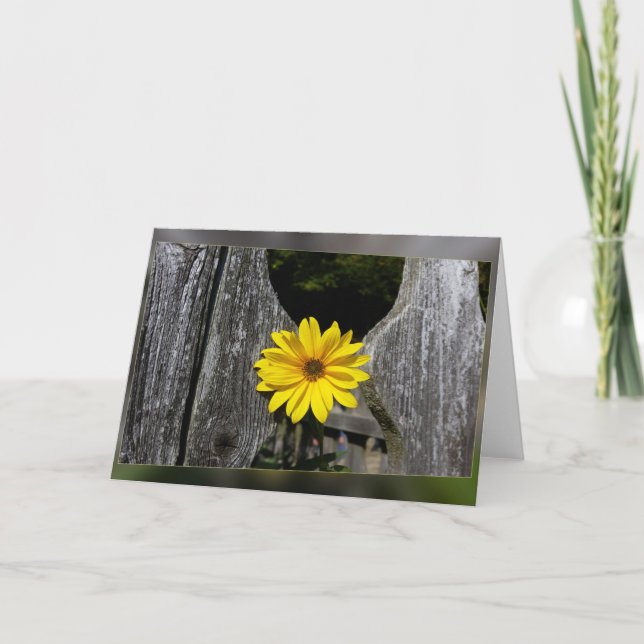 Welcoming yellow flower card (Front)