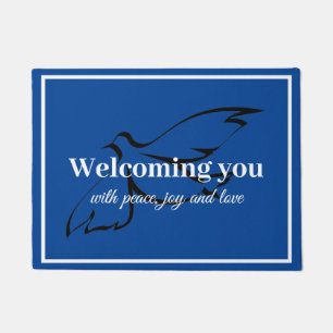 Welcoming You with Peace Joy and Love Doormat