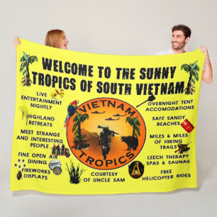 WELCOMT to the SUNNY TROPICS of VIETNAM Fleece Blanket