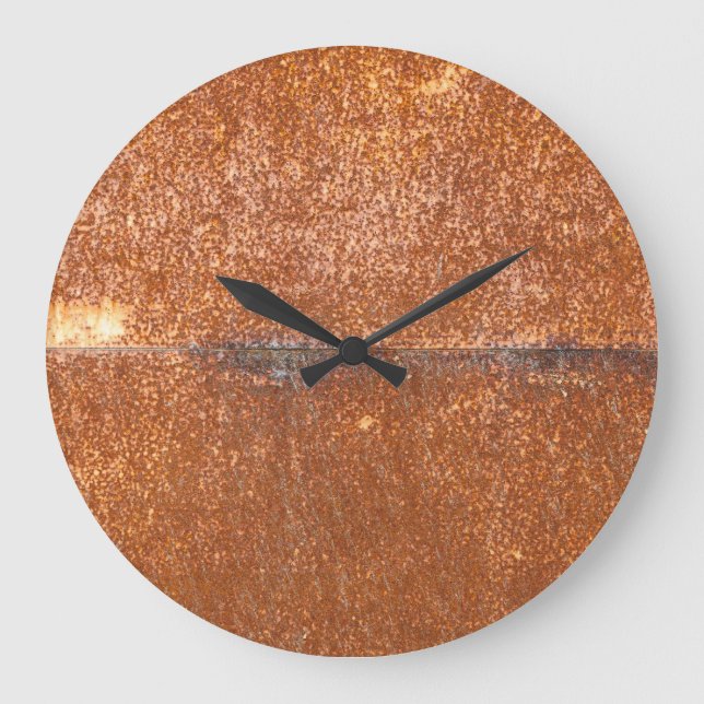 Welded old metal, rust texture. large clock (Front)