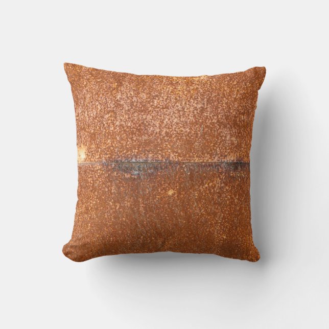 Welded old metal, rust texture. throw pillow (Front)