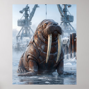 Welded Walrus Harbour Poster