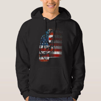 Welder American Flag Usa Patriotic Welder Gift Fw Hoodie