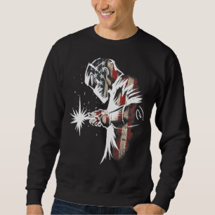 Welder American Flag Usa Patriotic Welder Sweatshirt