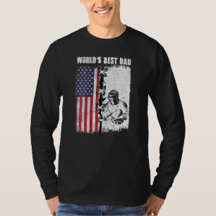 Welder American Flag Welding Worlds Best Dad T-Shirt