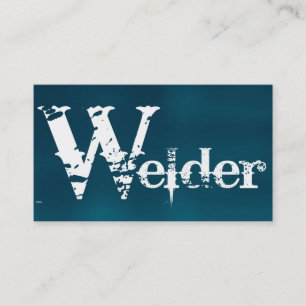 Welder Brushed Blue Business Card
