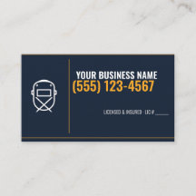 Welder Business Cards, Custom Name & Phone Card