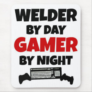 Welder by Day Gamer by Night Mouse Pad