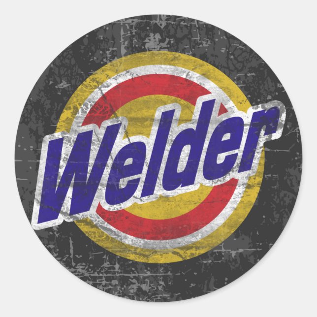 Welder Classic Round Sticker (Front)