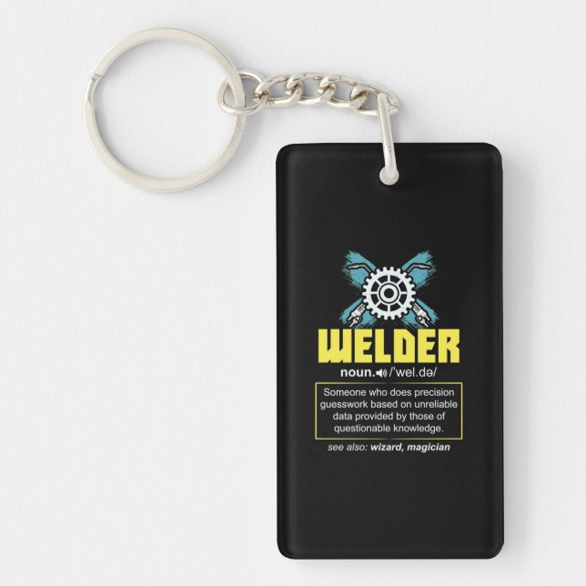 Welder Definition Keychain (Front)