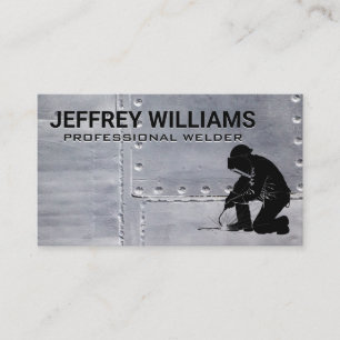 Welder Doing Metal Work  Business Card
