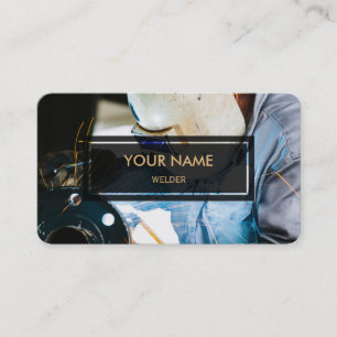 Welder (Elegant Photo Overlay) Business Card