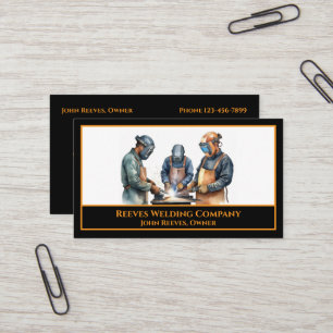 Welder Fabricator Contractor Service Business Card
