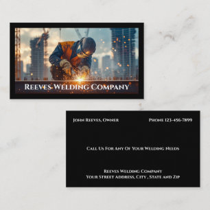Welder Fabricator Contractor Service Business Card