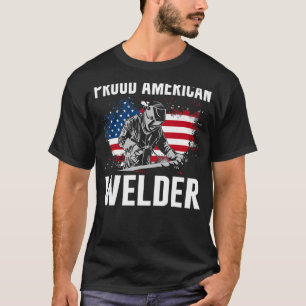 Welder For Men Dad Proud American Welder T-Shirt