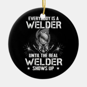 Welder For Men Funny Welding Legend The Real Ceramic Ornament