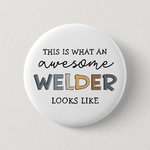 Welder Funny Awesome Welder Gifts Keychain 2 Inch Round Button
