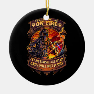 Welder Funny Saying Welding For Men  Ceramic Ornament