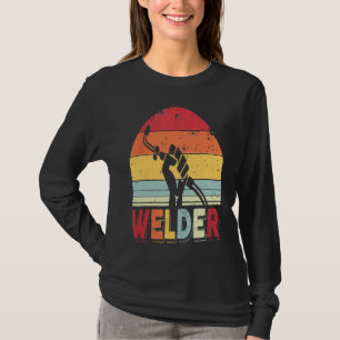 Welder Gifts Funny Retro Vintage Welding Helmet Si T-Shirt