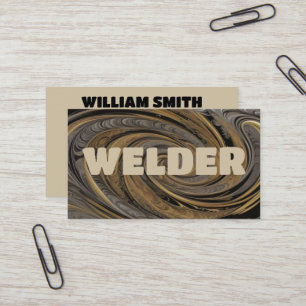 Welder Gold and Black Business Card