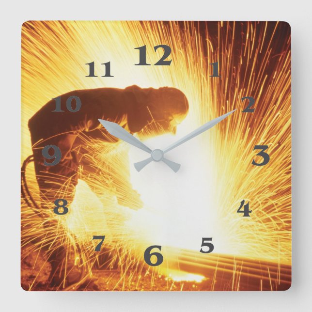 Welder image for Square-Wall-Clock Square Wall Clock (Front)