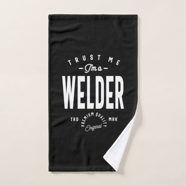 Welder Job Title Gift Hand Towel (Hand Towel)